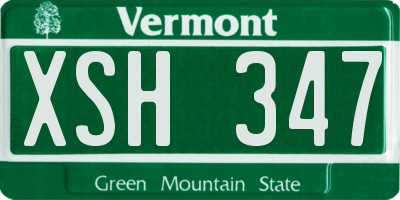 VT license plate XSH347