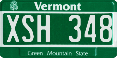 VT license plate XSH348
