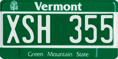 VT license plate XSH355