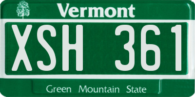 VT license plate XSH361