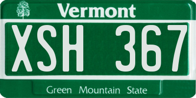 VT license plate XSH367