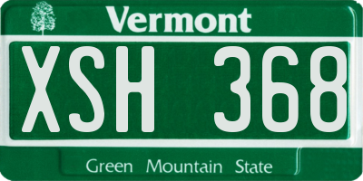 VT license plate XSH368