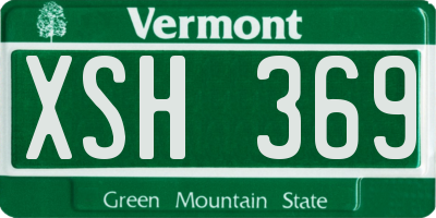 VT license plate XSH369