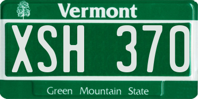 VT license plate XSH370
