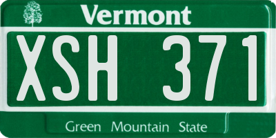 VT license plate XSH371