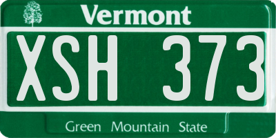 VT license plate XSH373