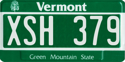 VT license plate XSH379