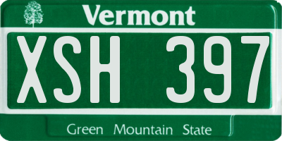VT license plate XSH397