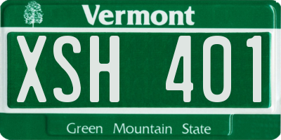 VT license plate XSH401