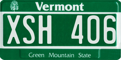 VT license plate XSH406