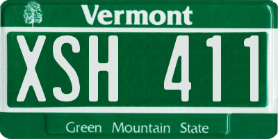 VT license plate XSH411