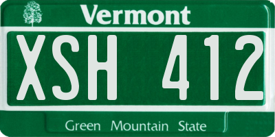 VT license plate XSH412