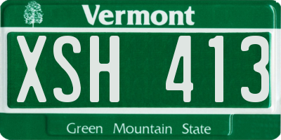 VT license plate XSH413