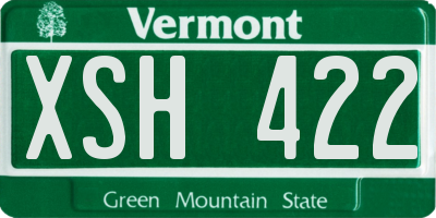 VT license plate XSH422
