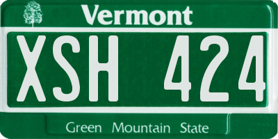 VT license plate XSH424