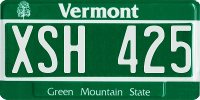 VT license plate XSH425