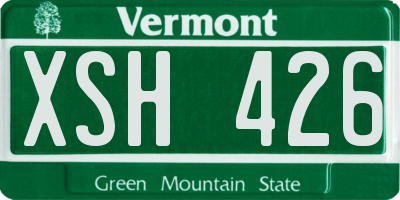 VT license plate XSH426