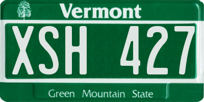 VT license plate XSH427