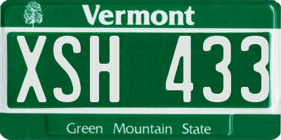 VT license plate XSH433