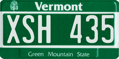 VT license plate XSH435