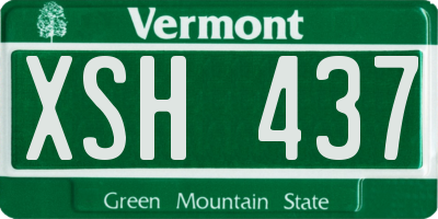 VT license plate XSH437