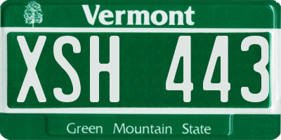 VT license plate XSH443