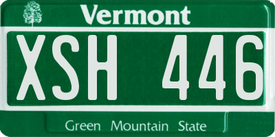 VT license plate XSH446