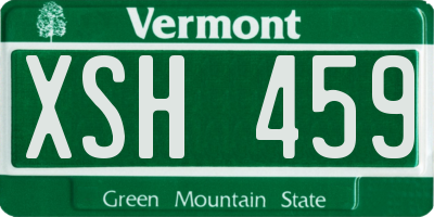 VT license plate XSH459