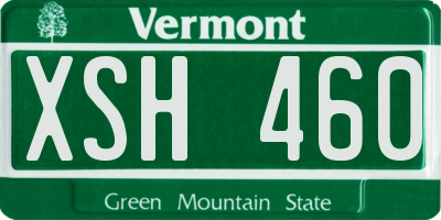 VT license plate XSH460