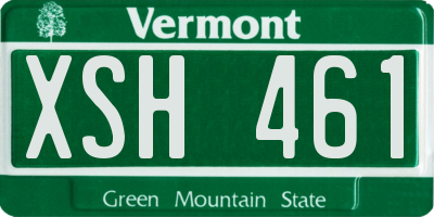 VT license plate XSH461