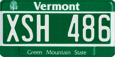 VT license plate XSH486