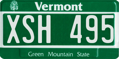 VT license plate XSH495
