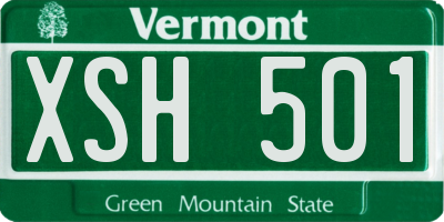 VT license plate XSH501