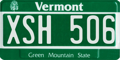 VT license plate XSH506