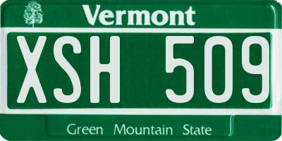 VT license plate XSH509