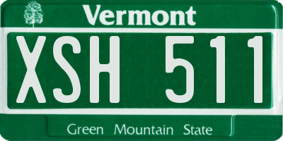 VT license plate XSH511