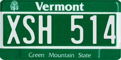 VT license plate XSH514