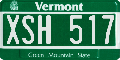 VT license plate XSH517