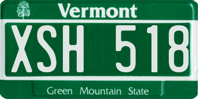 VT license plate XSH518