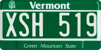 VT license plate XSH519
