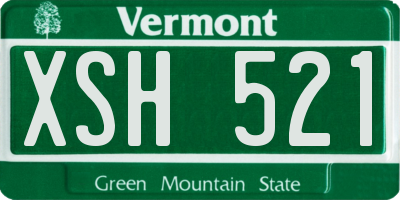 VT license plate XSH521
