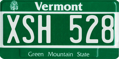 VT license plate XSH528