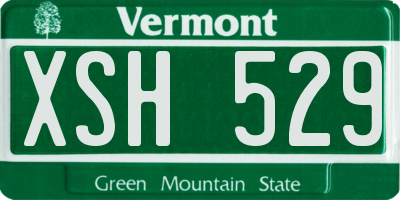 VT license plate XSH529
