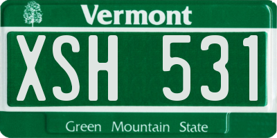 VT license plate XSH531