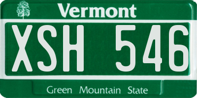 VT license plate XSH546