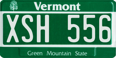 VT license plate XSH556