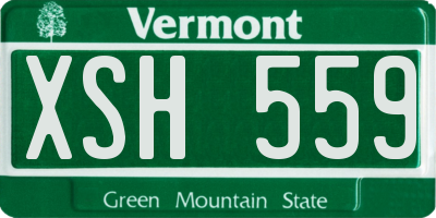 VT license plate XSH559