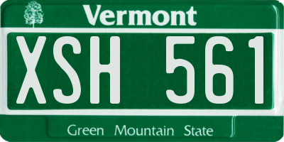 VT license plate XSH561