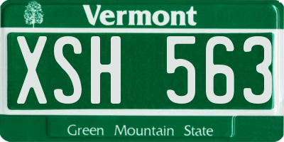 VT license plate XSH563