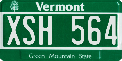 VT license plate XSH564